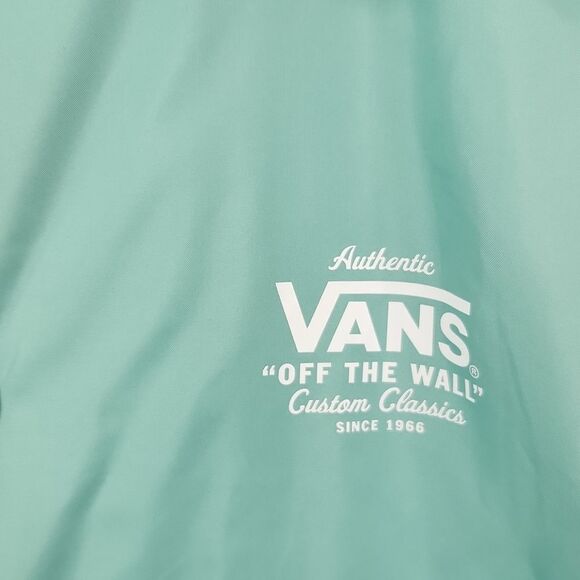 Vans Nylon Long Sleeve Full Button Lightweight Windbreaker Jacket Medium - Picture 3 of 6